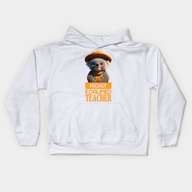 Just a Highly Koalified Teacher Koala 8 Kids Hoodie by Dmytro